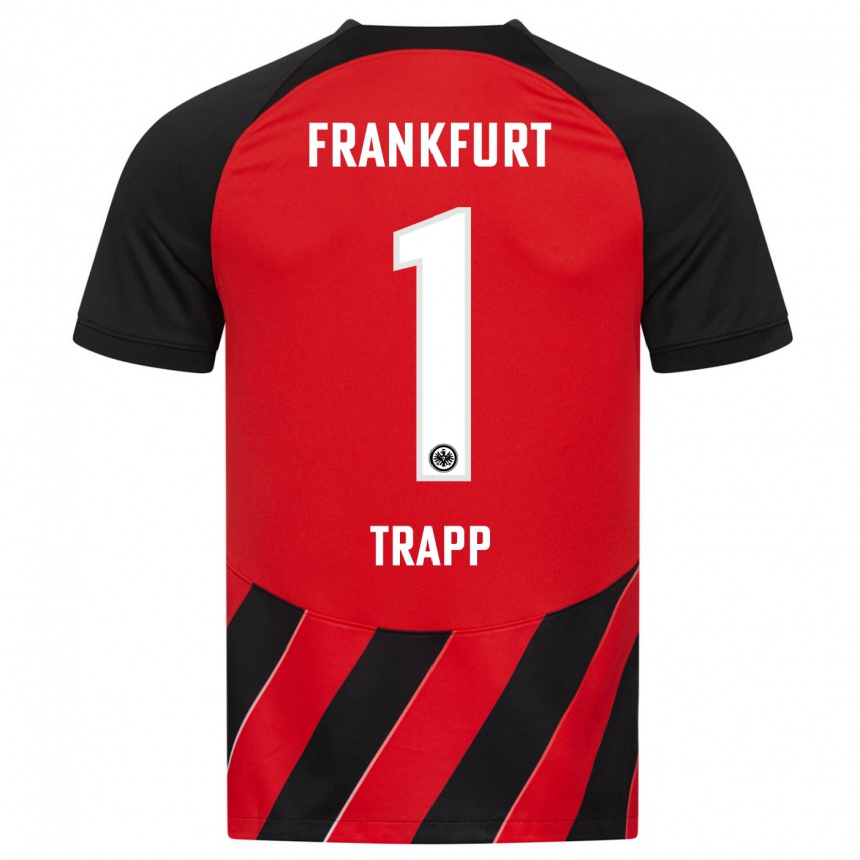 Hombre Fútbol Camiseta Kevin Trapp #1 Negro Rojo 1ª Equipación 2023/24 México