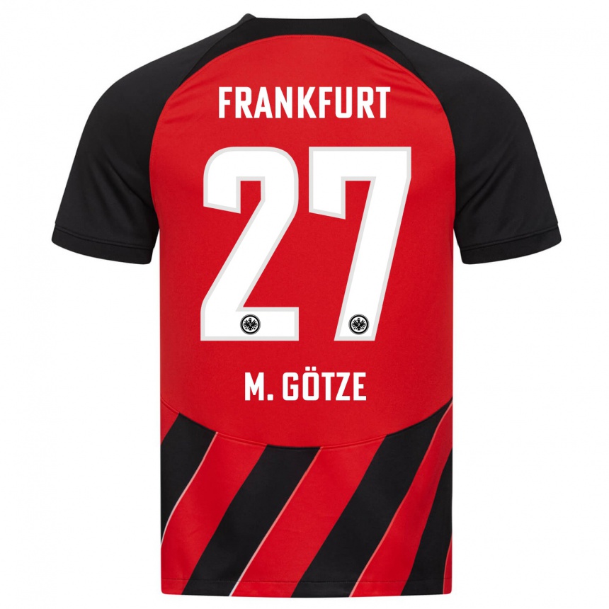 Hombre Fútbol Camiseta Mario Götze #27 Negro Rojo 1ª Equipación 2023/24 México