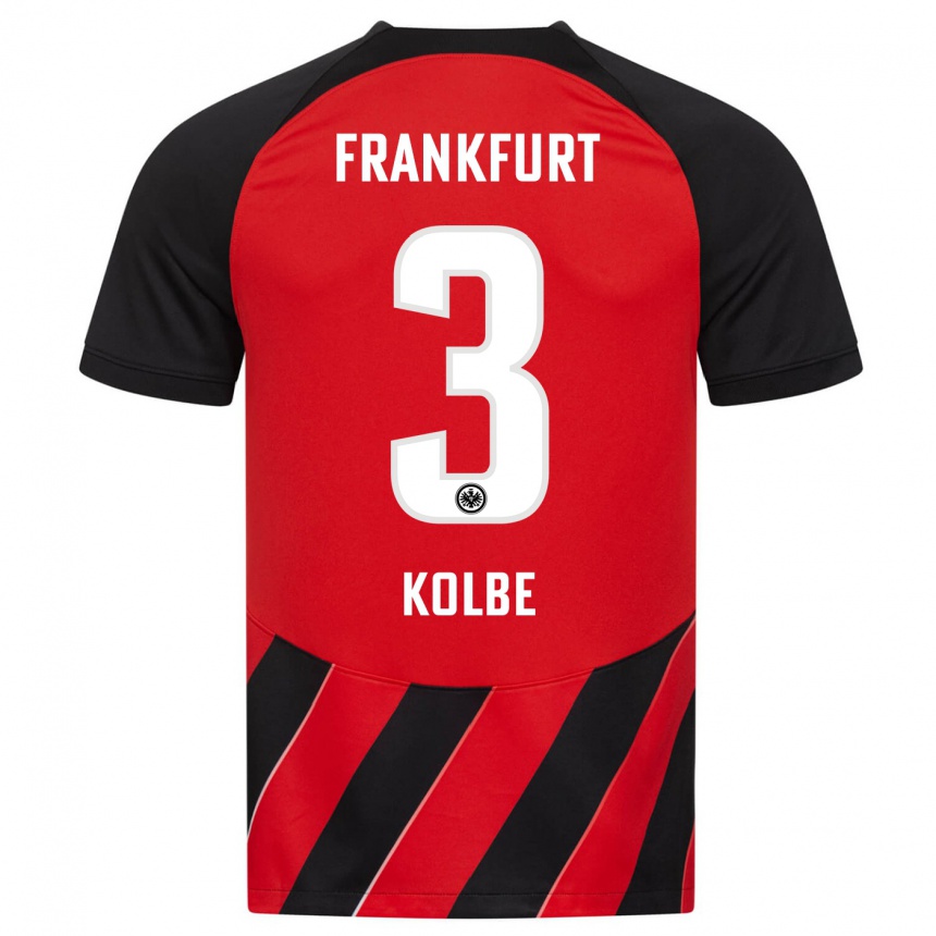 Hombre Fútbol Camiseta Louis Kolbe #3 Negro Rojo 1ª Equipación 2023/24 México