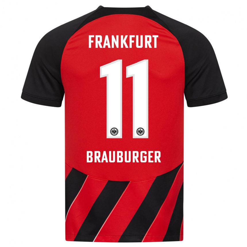 Hombre Fútbol Camiseta Maximilian Brauburger #11 Negro Rojo 1ª Equipación 2023/24 México