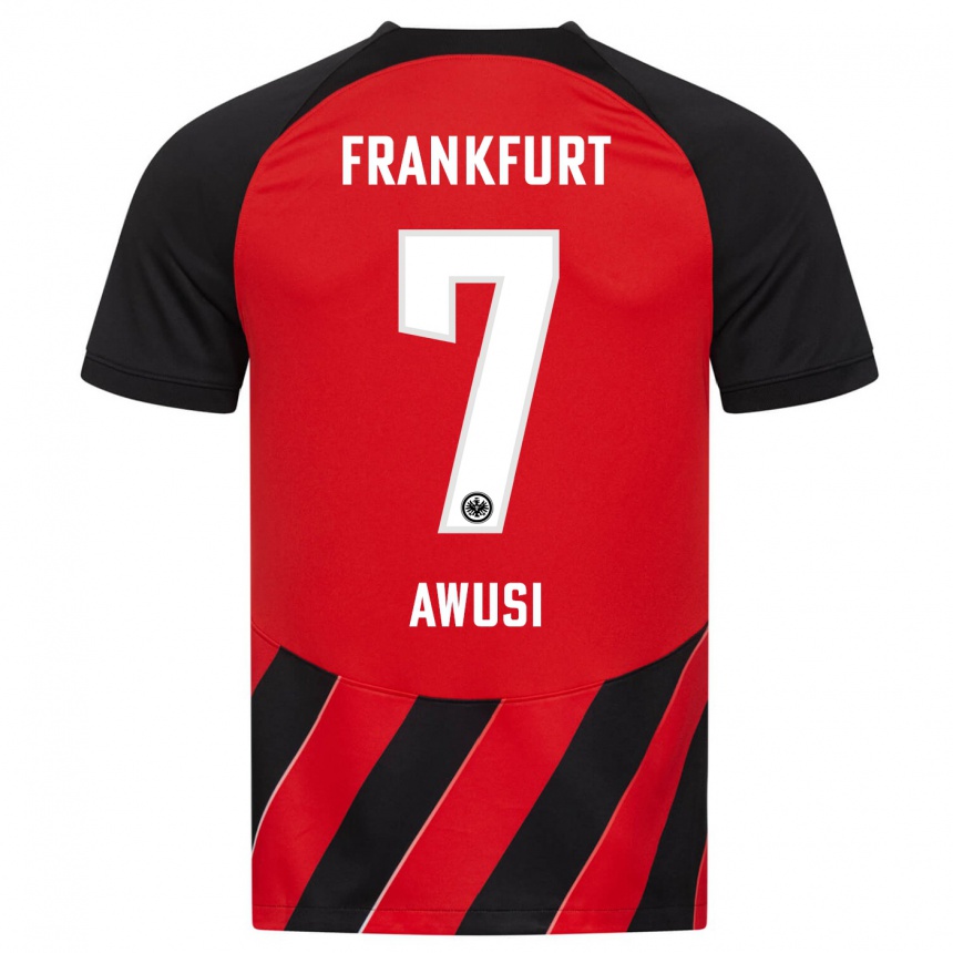 Hombre Fútbol Camiseta Junior Awusi #7 Negro Rojo 1ª Equipación 2023/24 México