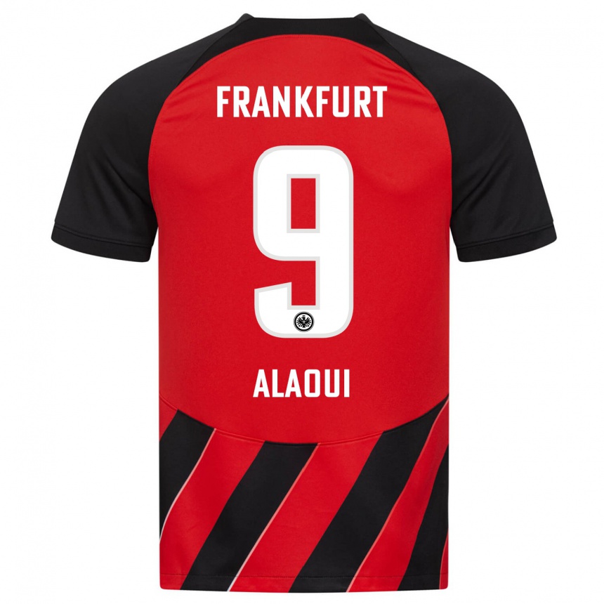 Hombre Fútbol Camiseta Anas Alaoui #9 Negro Rojo 1ª Equipación 2023/24 México