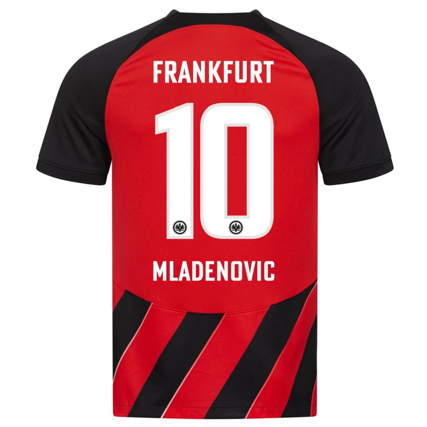 Hombre Fútbol Camiseta Marko Mladenovic #10 Negro Rojo 1ª Equipación 2023/24 México