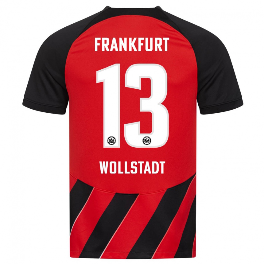 Hombre Fútbol Camiseta Fabio Wollstadt #13 Negro Rojo 1ª Equipación 2023/24 México