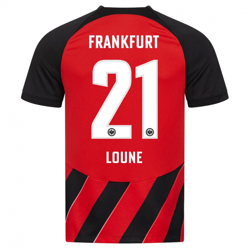 Hombre Fútbol Camiseta Adam Loune #21 Negro Rojo 1ª Equipación 2023/24 México