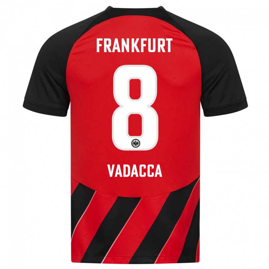 Hombre Fútbol Camiseta Gianni Vadacca #8 Negro Rojo 1ª Equipación 2023/24 México