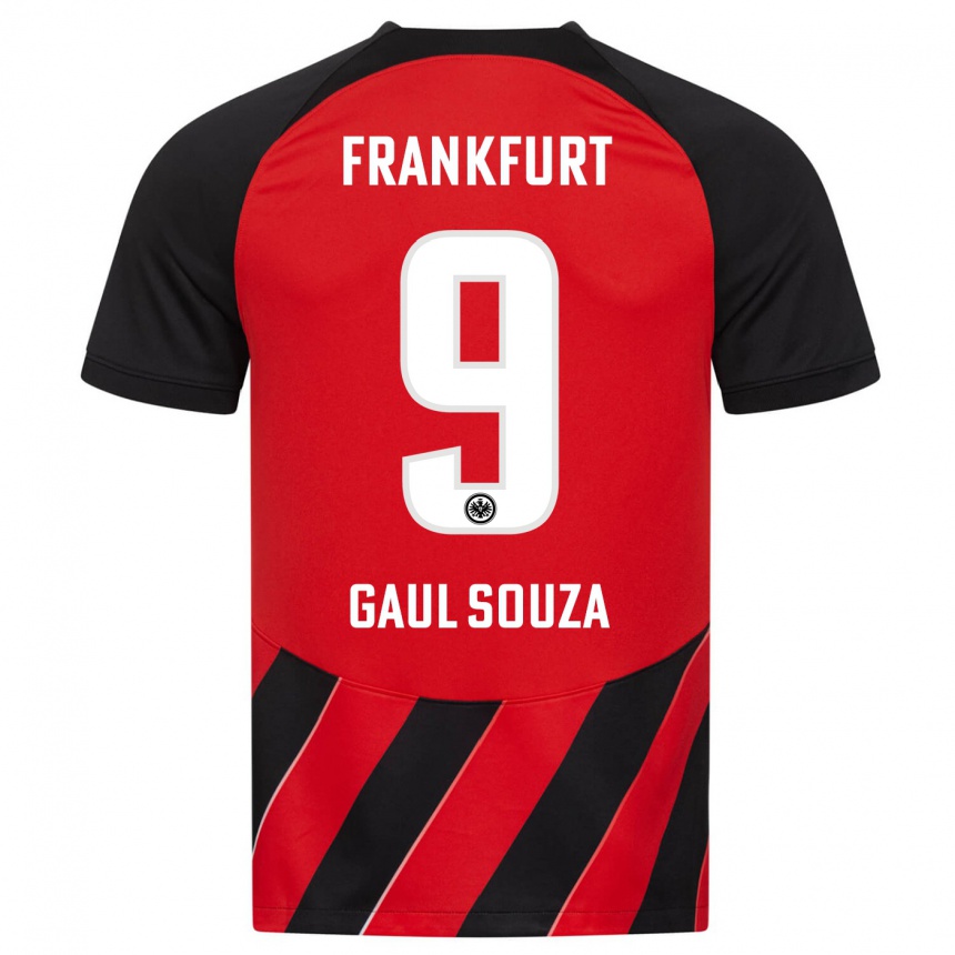 Hombre Fútbol Camiseta Alessandro Gaul Souza #9 Negro Rojo 1ª Equipación 2023/24 México