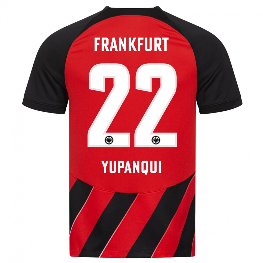 Hombre Fútbol Camiseta Philipp Eisele Yupanqui #22 Negro Rojo 1ª Equipación 2023/24 México