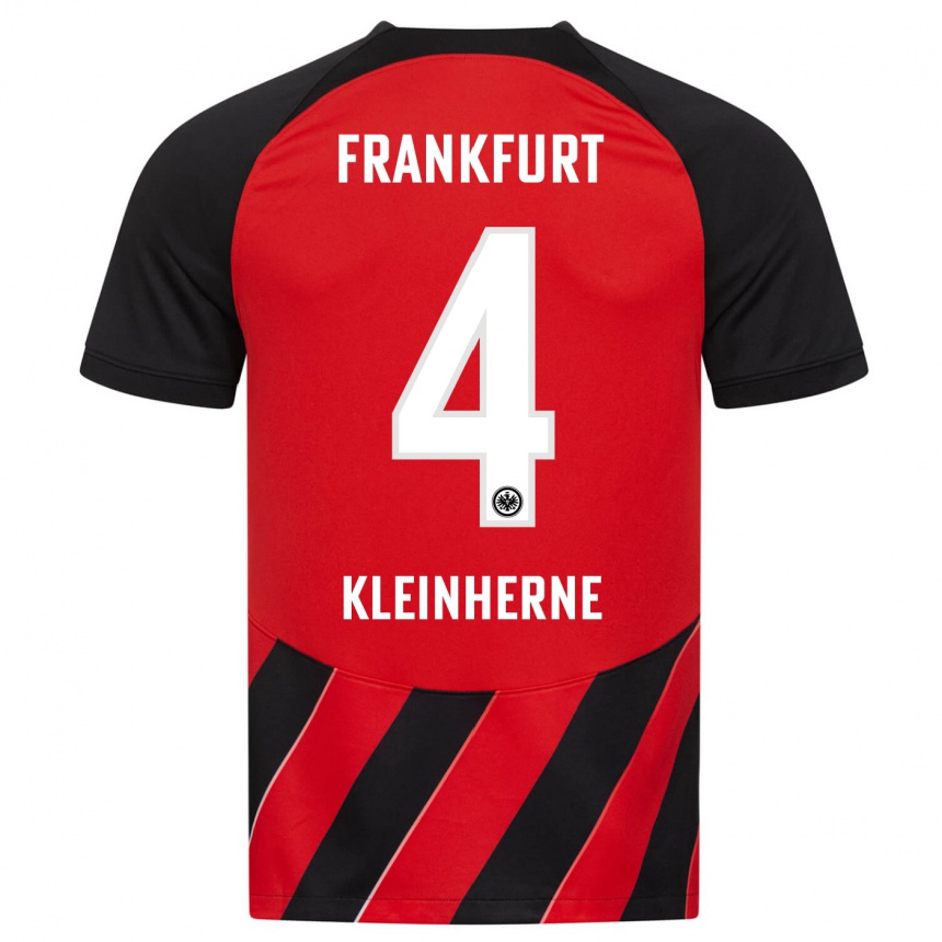 Hombre Fútbol Camiseta Sophia Kleinherne #4 Negro Rojo 1ª Equipación 2023/24 México