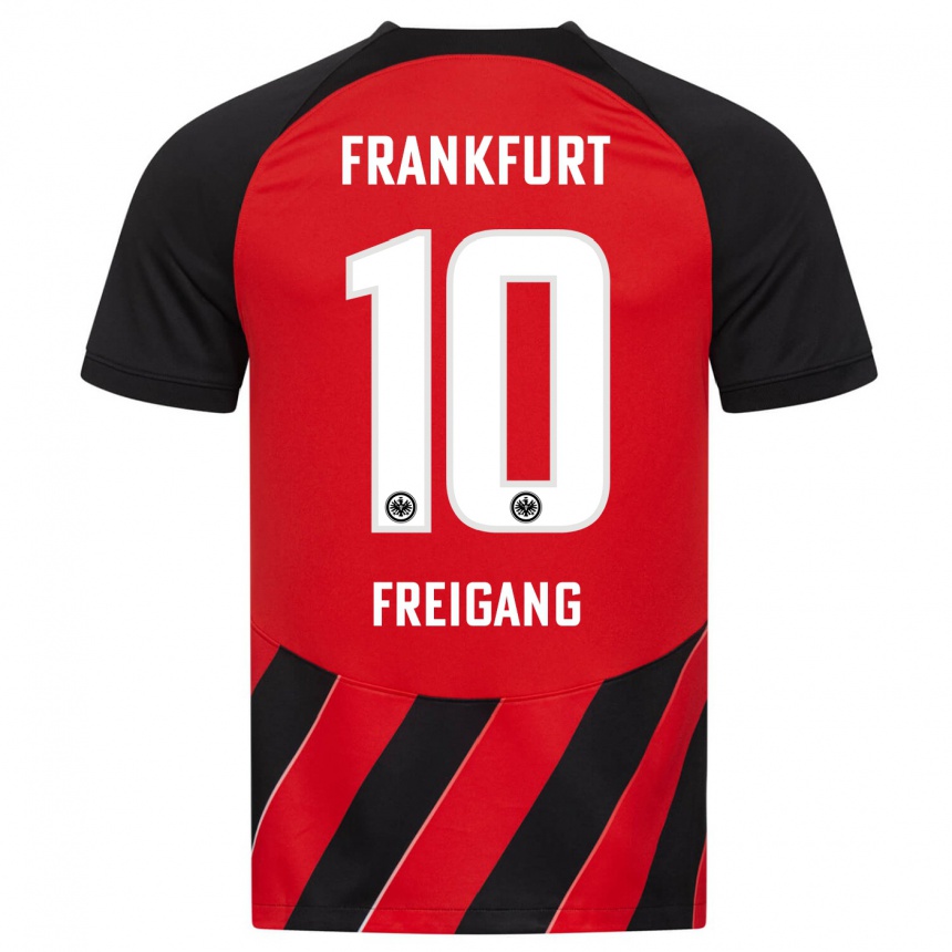 Hombre Fútbol Camiseta Laura Freigang #10 Negro Rojo 1ª Equipación 2023/24 México