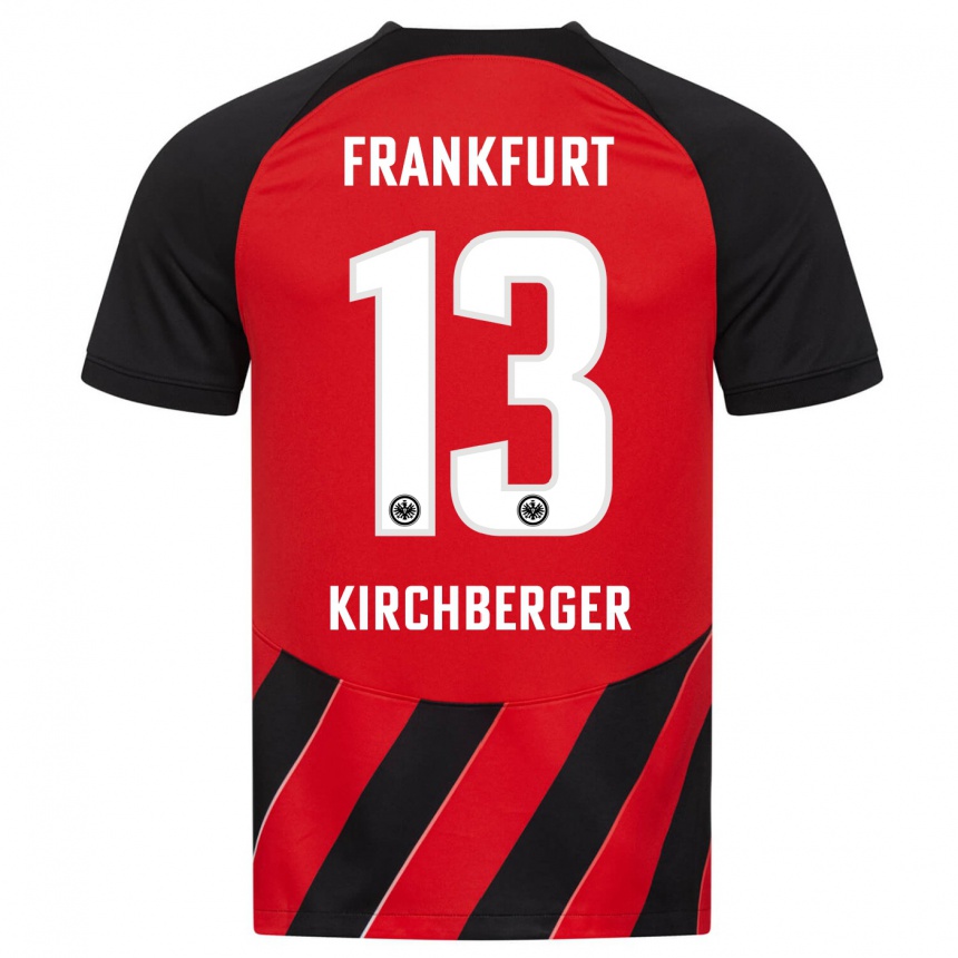 Hombre Fútbol Camiseta Virginia Kirchberger #13 Negro Rojo 1ª Equipación 2023/24 México