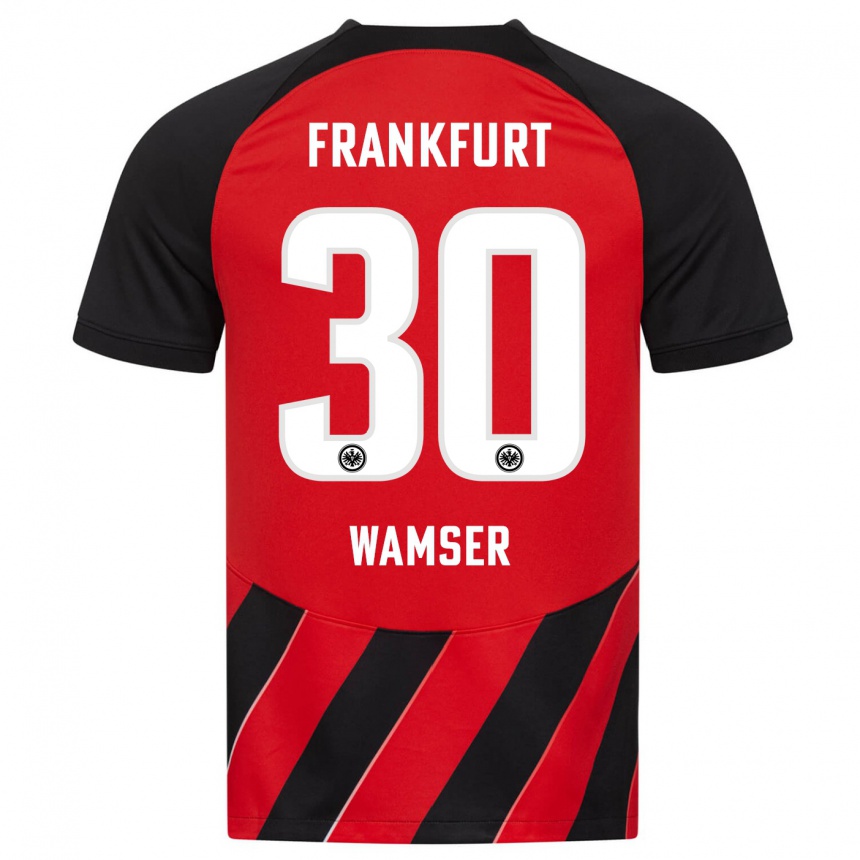 Hombre Fútbol Camiseta Carlotta Wamser #30 Negro Rojo 1ª Equipación 2023/24 México