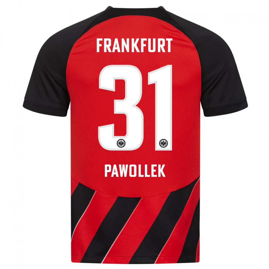 Hombre Fútbol Camiseta Tanja Pawollek #31 Negro Rojo 1ª Equipación 2023/24 México
