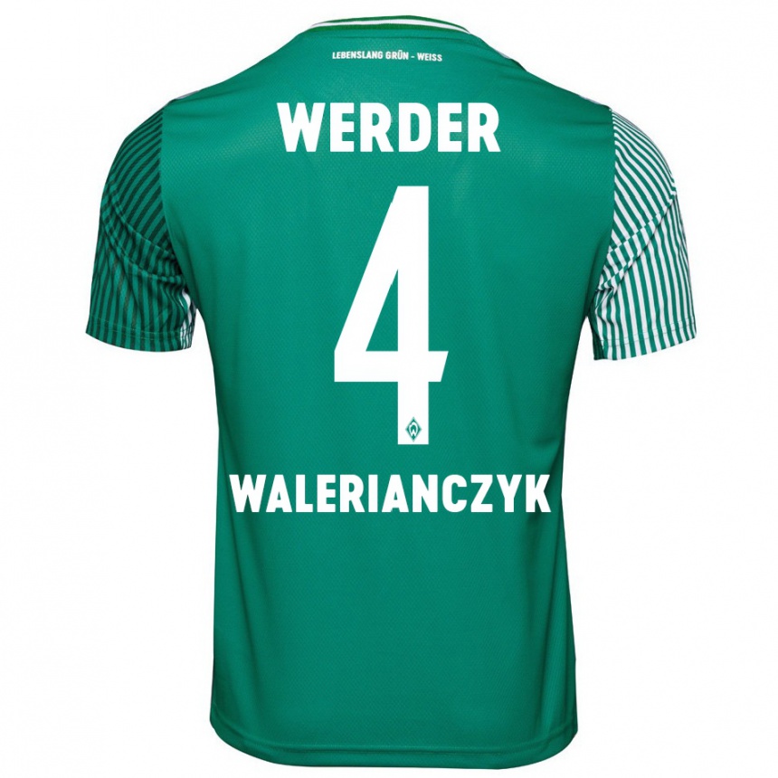 Hombre Fútbol Camiseta Dennis Walerianczyk #4 Verde 1ª Equipación 2023/24 México