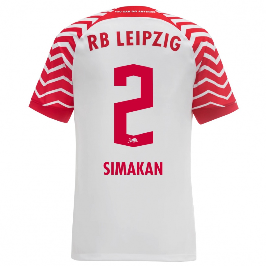 Hombre Fútbol Camiseta Mohamed Simakan #2 Blanco 1ª Equipación 2023/24 México