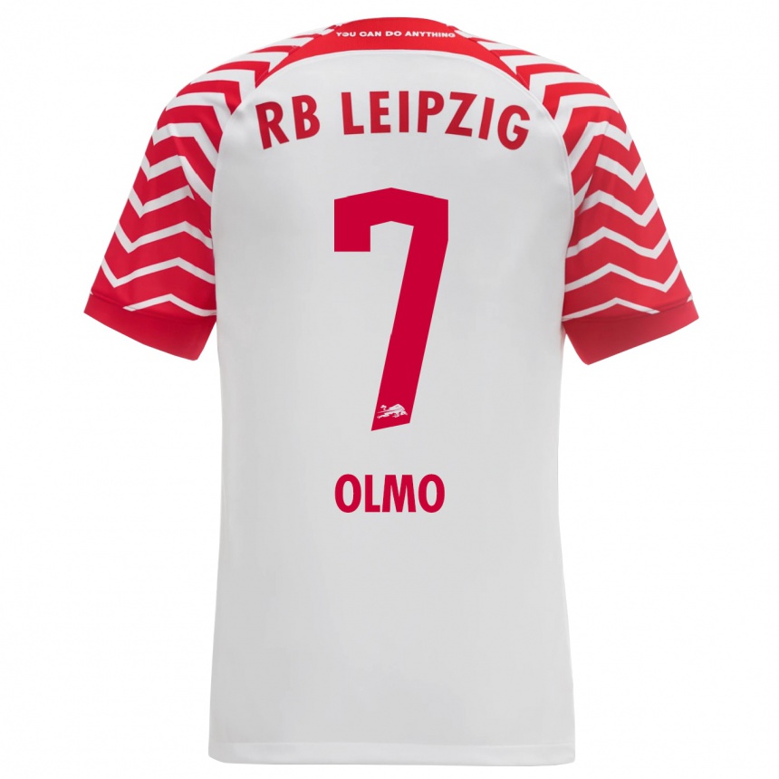 Hombre Fútbol Camiseta Dani Olmo #7 Blanco 1ª Equipación 2023/24 México