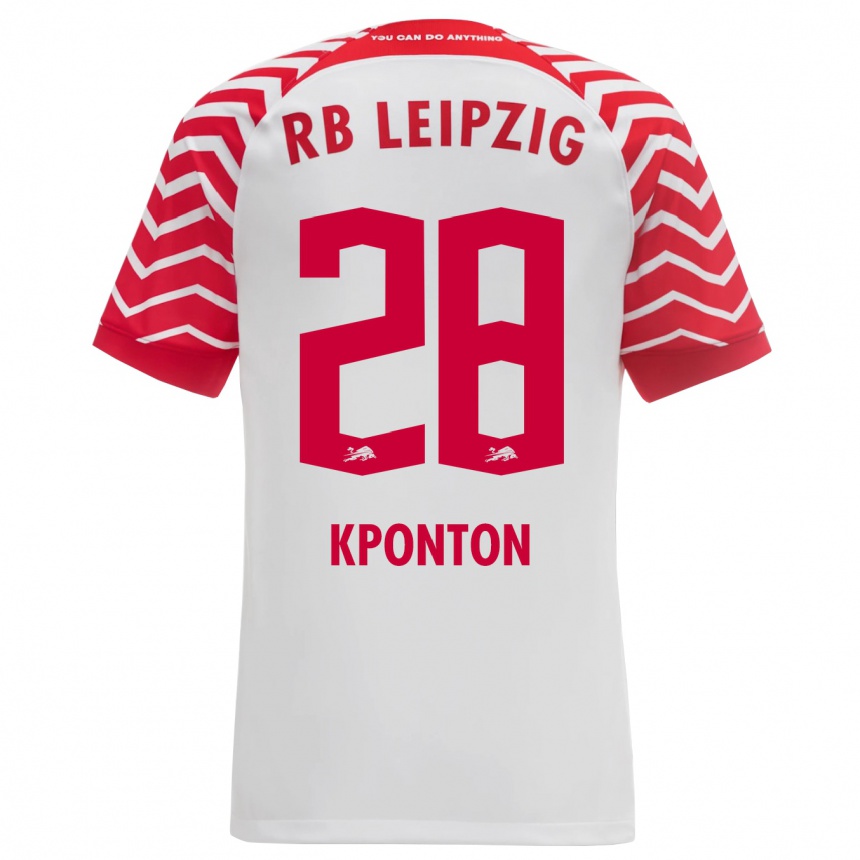 Hombre Fútbol Camiseta Marwan Kponton #28 Blanco 1ª Equipación 2023/24 México