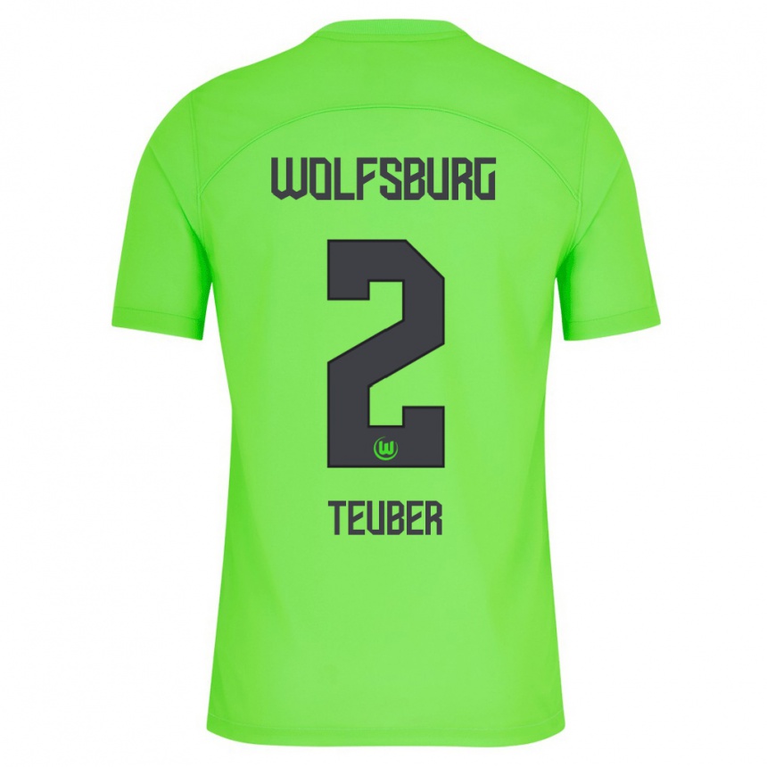 Hombre Fútbol Camiseta Julius Teuber #2 Verde 1ª Equipación 2023/24 México