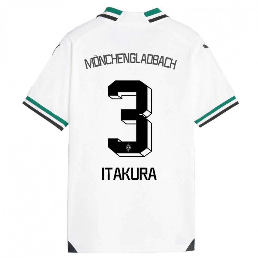 Hombre Fútbol Camiseta Ko Itakura #3 Blanco Verde 1ª Equipación 2023/24 México