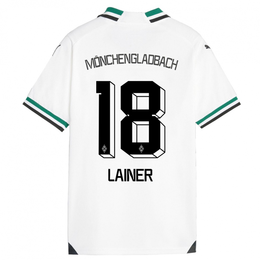 Hombre Fútbol Camiseta Stefan Lainer #18 Blanco Verde 1ª Equipación 2023/24 México