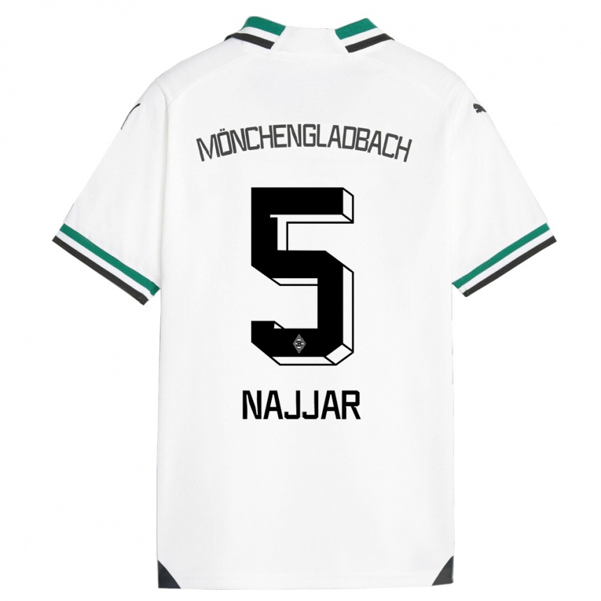 Hombre Fútbol Camiseta Jamil Najjar #5 Blanco Verde 1ª Equipación 2023/24 México