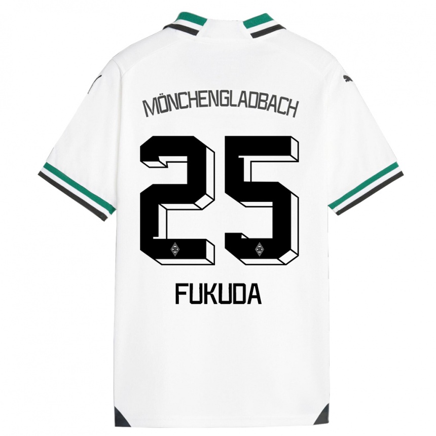 Hombre Fútbol Camiseta Shio Fukuda #25 Blanco Verde 1ª Equipación 2023/24 México