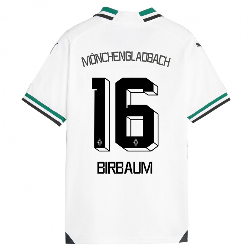 Hombre Fútbol Camiseta Anne Birbaum #16 Blanco Verde 1ª Equipación 2023/24 México