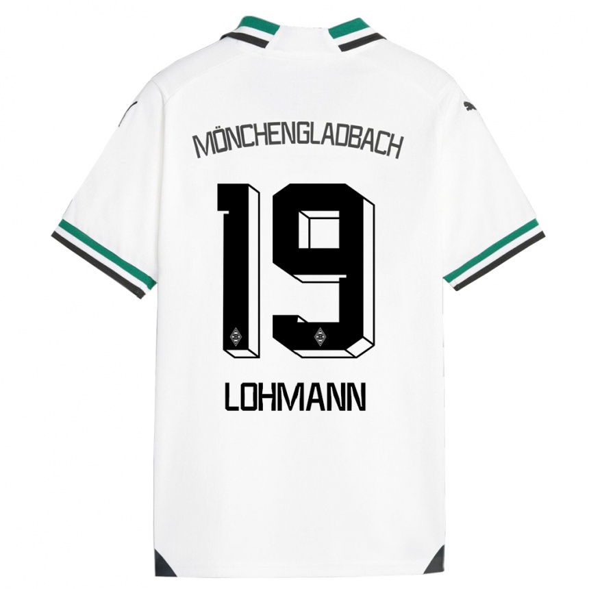 Hombre Fútbol Camiseta Mona Lohmann #19 Blanco Verde 1ª Equipación 2023/24 México