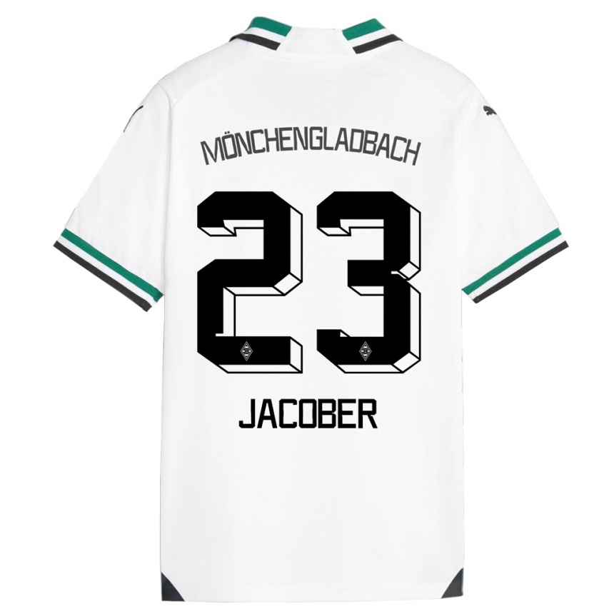 Hombre Fútbol Camiseta Magdalena Jacober #23 Blanco Verde 1ª Equipación 2023/24 México