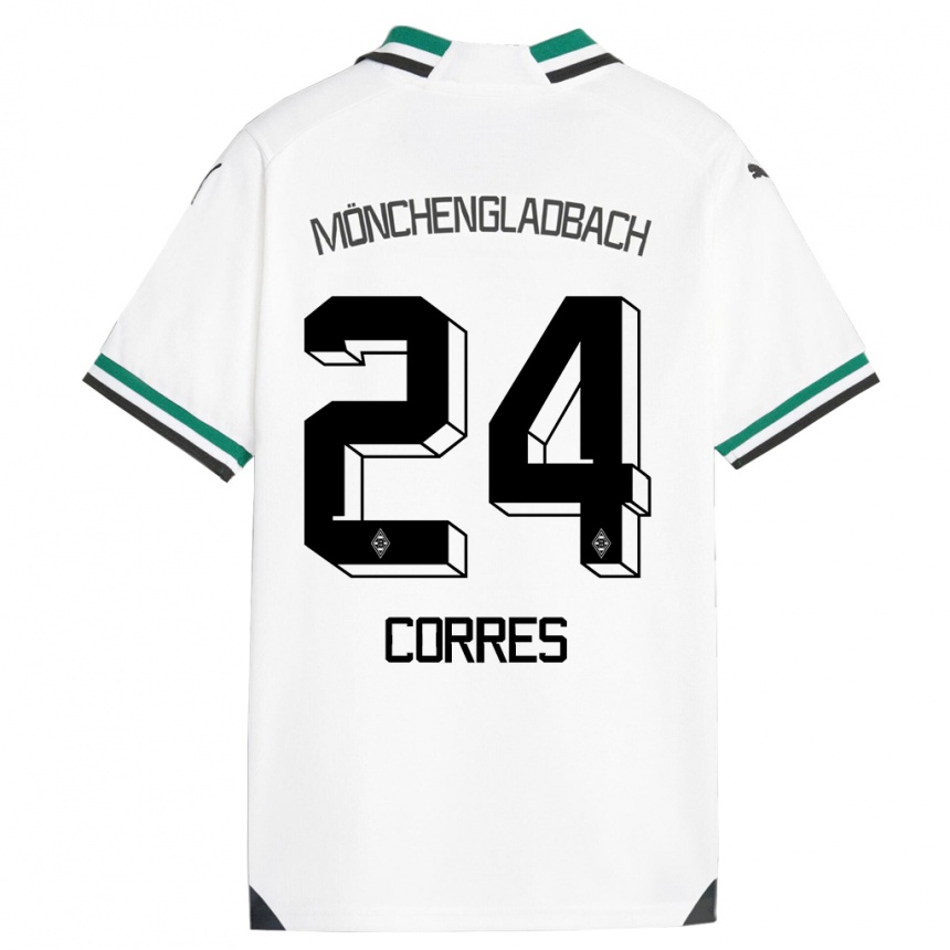 Hombre Fútbol Camiseta Carolin Corres #24 Blanco Verde 1ª Equipación 2023/24 México