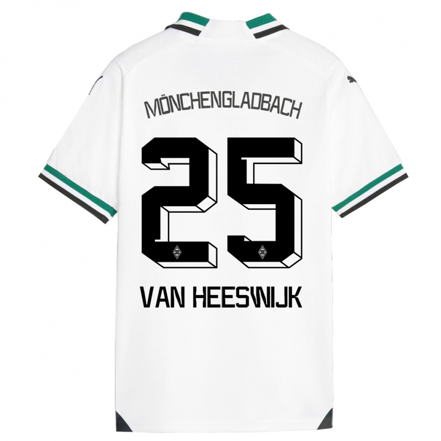 Hombre Fútbol Camiseta Amber Van Heeswijk #25 Blanco Verde 1ª Equipación 2023/24 México