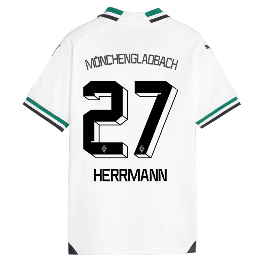 Hombre Fútbol Camiseta Michelle Herrmann #27 Blanco Verde 1ª Equipación 2023/24 México