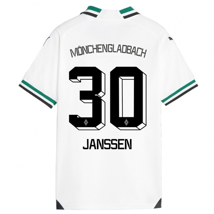 Hombre Fútbol Camiseta Annalena Janssen #30 Blanco Verde 1ª Equipación 2023/24 México