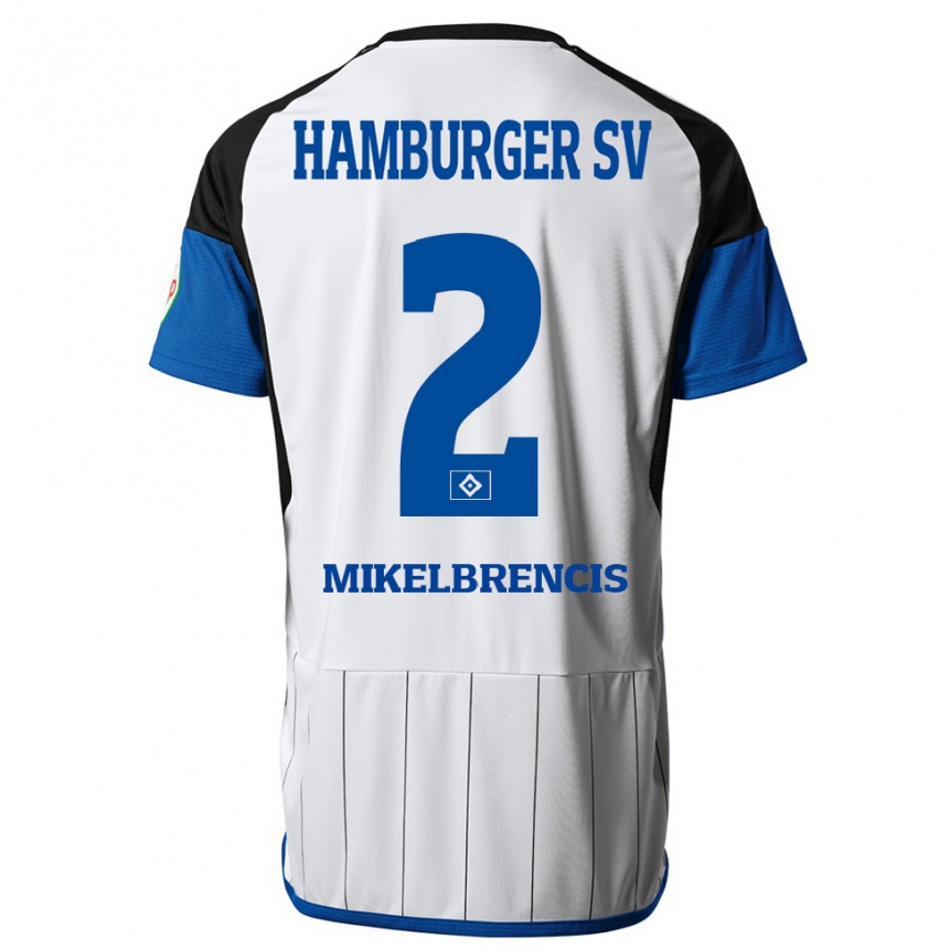 Hombre Fútbol Camiseta William Mikelbrencis #2 Blanco 1ª Equipación 2023/24 México