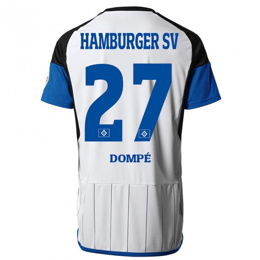 Hombre Fútbol Camiseta Jean-Luc Dompé #27 Blanco 1ª Equipación 2023/24 México