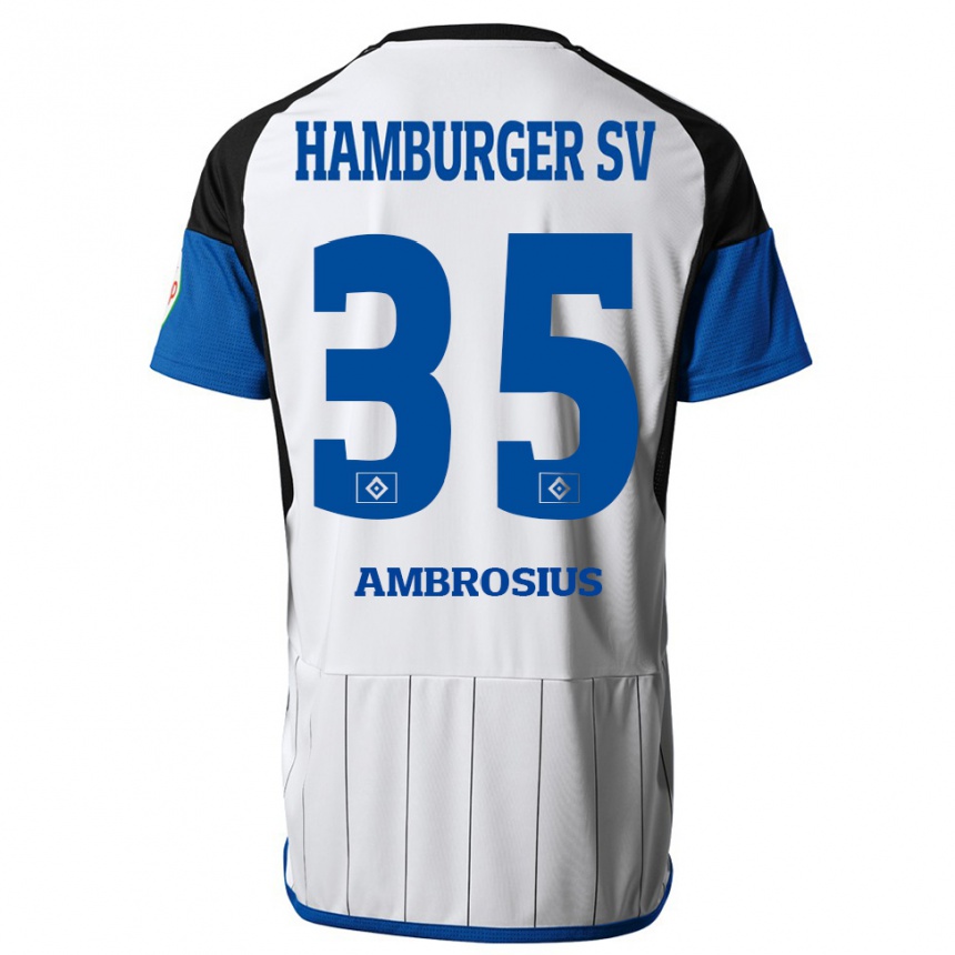 Hombre Fútbol Camiseta Stephan Ambrosius #35 Blanco 1ª Equipación 2023/24 México