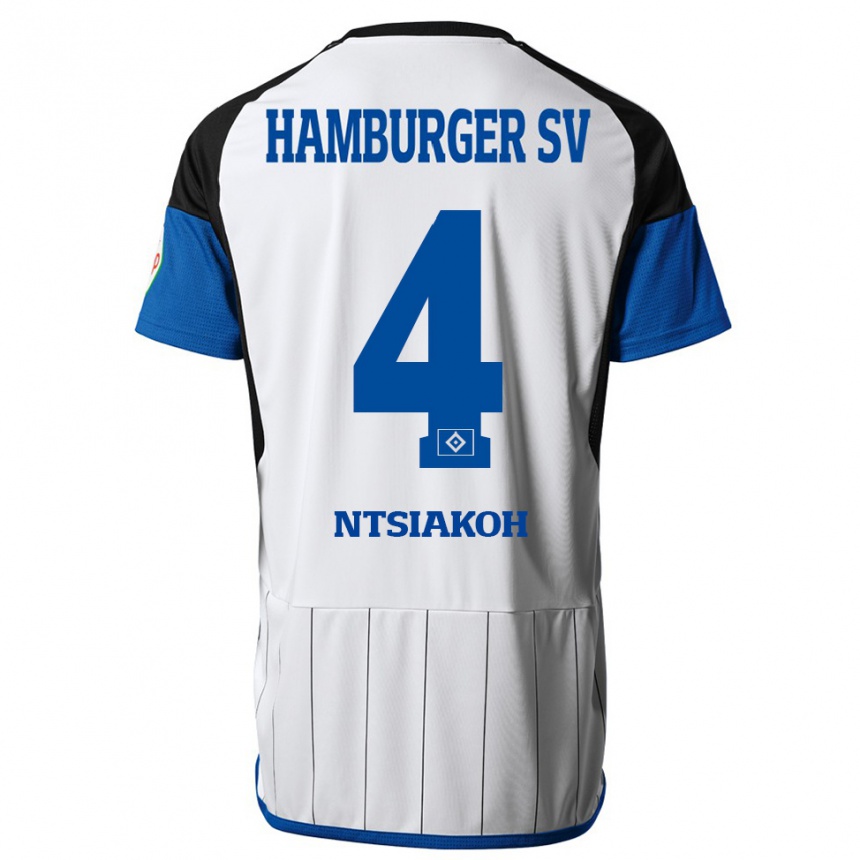 Hombre Fútbol Camiseta Emmanuel Ntsiakoh #4 Blanco 1ª Equipación 2023/24 México