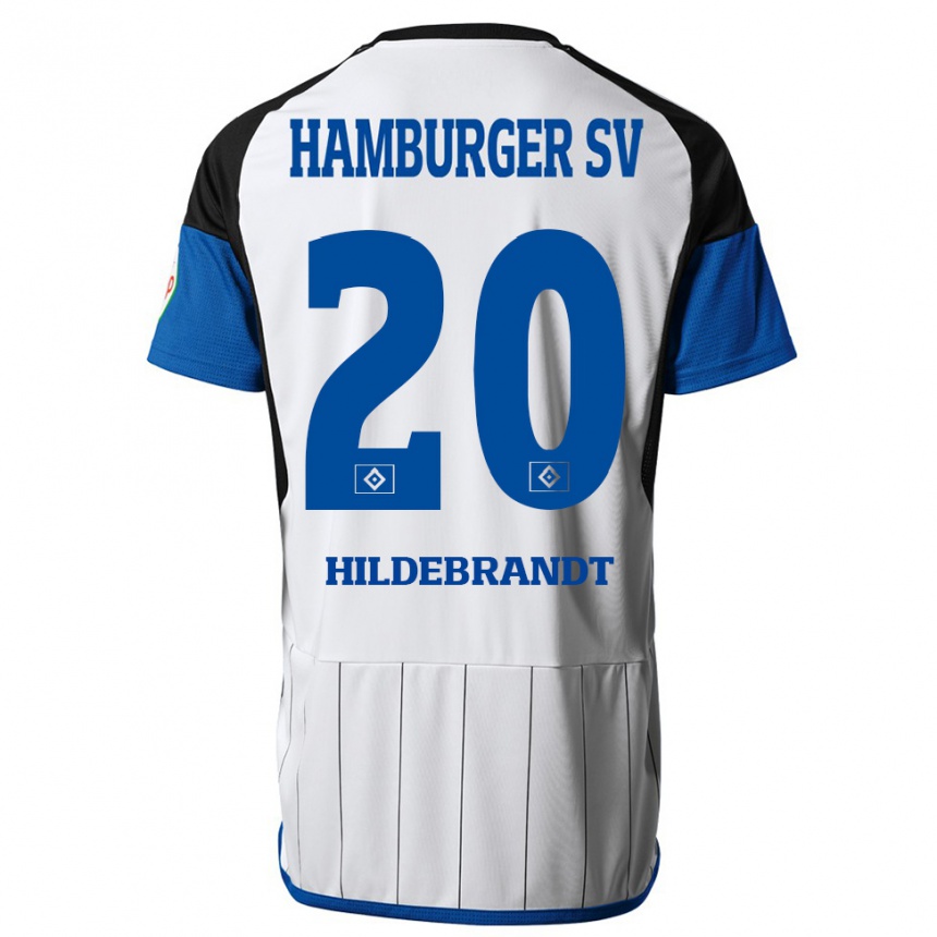 Hombre Fútbol Camiseta Tjark Hildebrandt #20 Blanco 1ª Equipación 2023/24 México