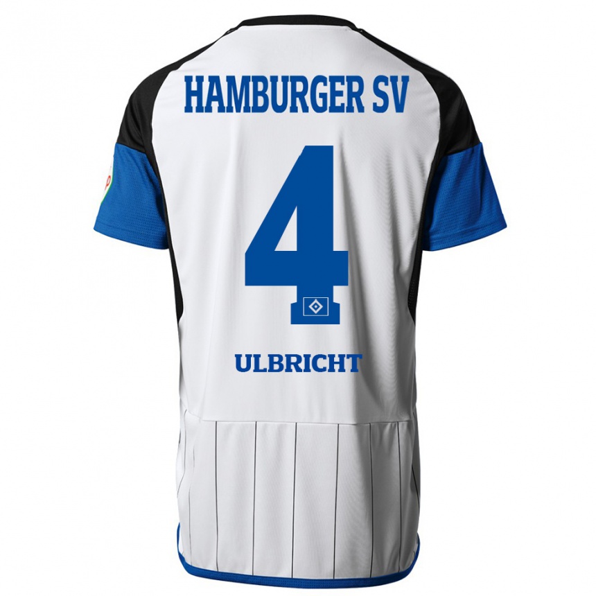 Hombre Fútbol Camiseta Michael Ulbricht #4 Blanco 1ª Equipación 2023/24 México