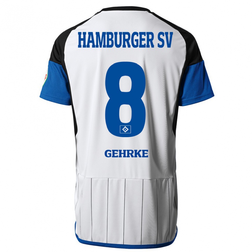 Hombre Fútbol Camiseta Stefan Gehrke #8 Blanco 1ª Equipación 2023/24 México