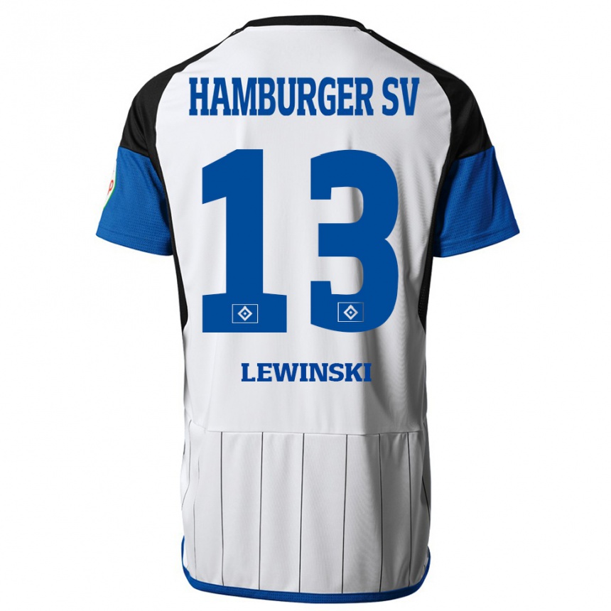 Hombre Fútbol Camiseta Fyn-Luca Lewinski #13 Blanco 1ª Equipación 2023/24 México