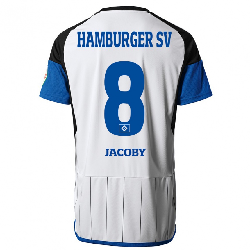 Hombre Fútbol Camiseta Leandro Jacoby #8 Blanco 1ª Equipación 2023/24 México