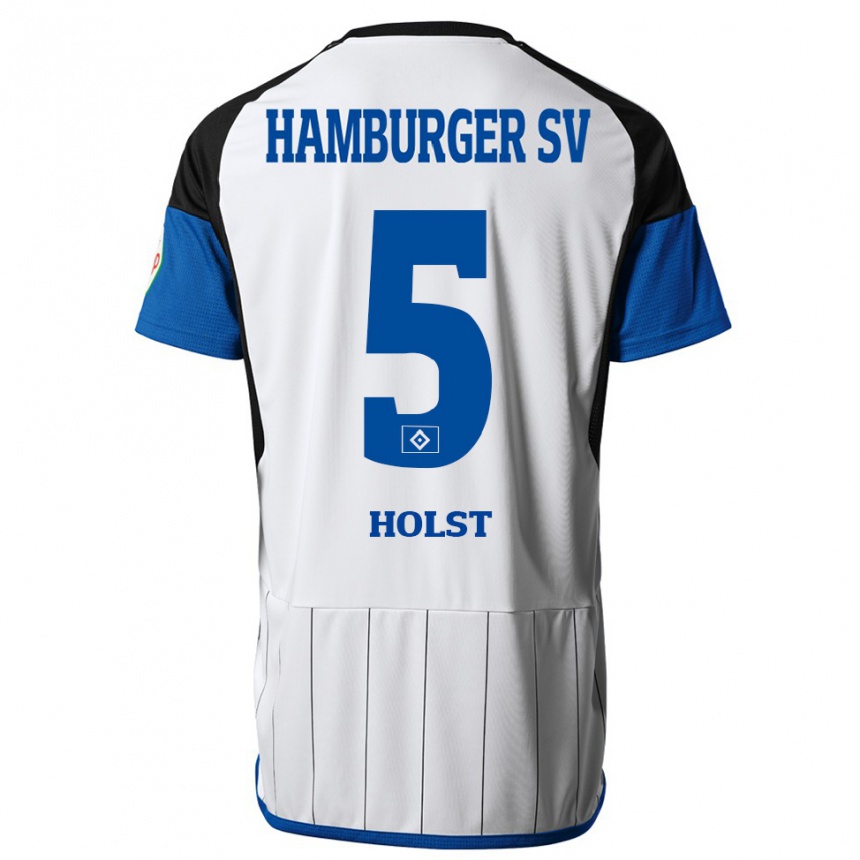 Hombre Fútbol Camiseta Evelyn Holst #5 Blanco 1ª Equipación 2023/24 México