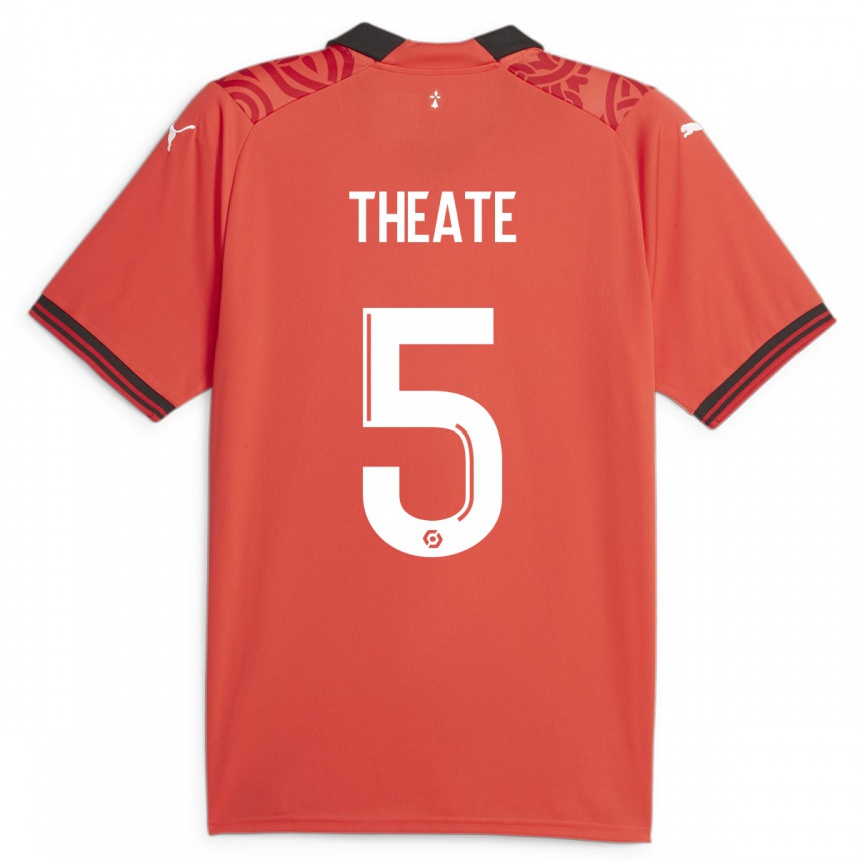 Hombre Fútbol Camiseta Arthur Theate #5 Rojo 1ª Equipación 2023/24 México