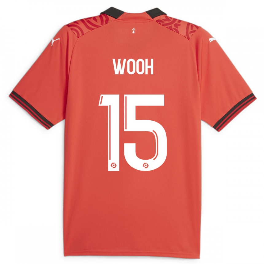 Hombre Fútbol Camiseta Christopher Wooh #15 Rojo 1ª Equipación 2023/24 México