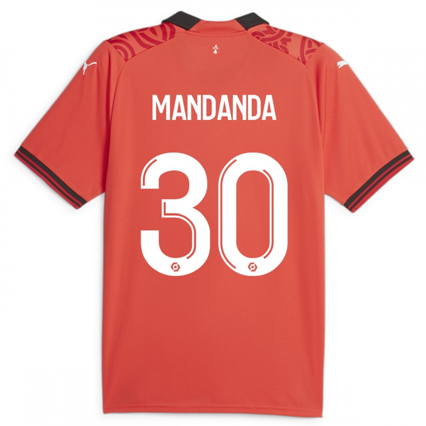 Hombre Fútbol Camiseta Steve Mandanda #30 Rojo 1ª Equipación 2023/24 México