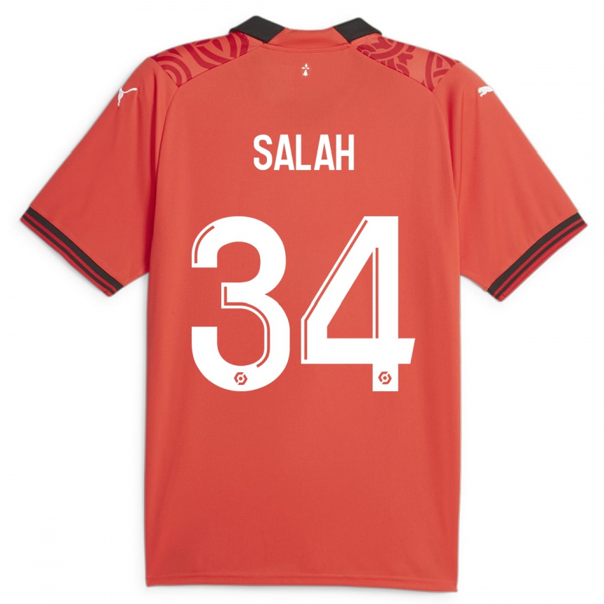 Hombre Fútbol Camiseta Ibrahim Salah #34 Rojo 1ª Equipación 2023/24 México