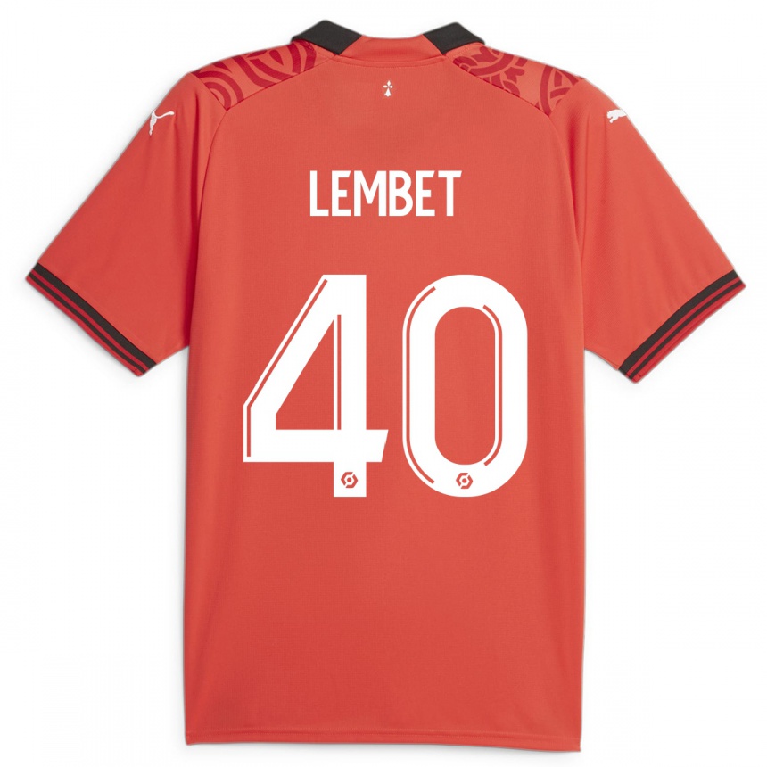 Hombre Fútbol Camiseta Geoffrey Lembet #40 Rojo 1ª Equipación 2023/24 México