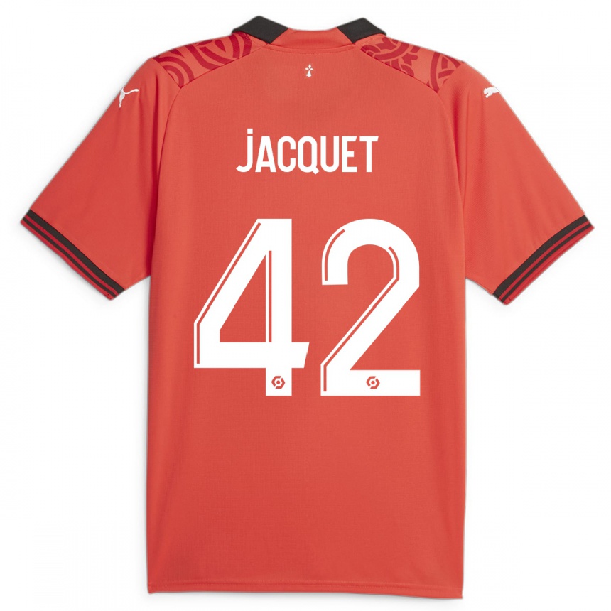Hombre Fútbol Camiseta Jérémy Jacquet #42 Rojo 1ª Equipación 2023/24 México