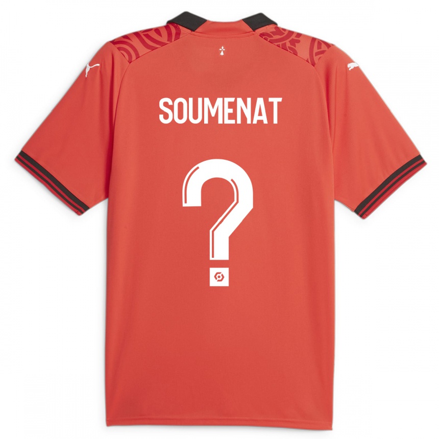 Hombre Fútbol Camiseta Flavien Soumenat #0 Rojo 1ª Equipación 2023/24 México